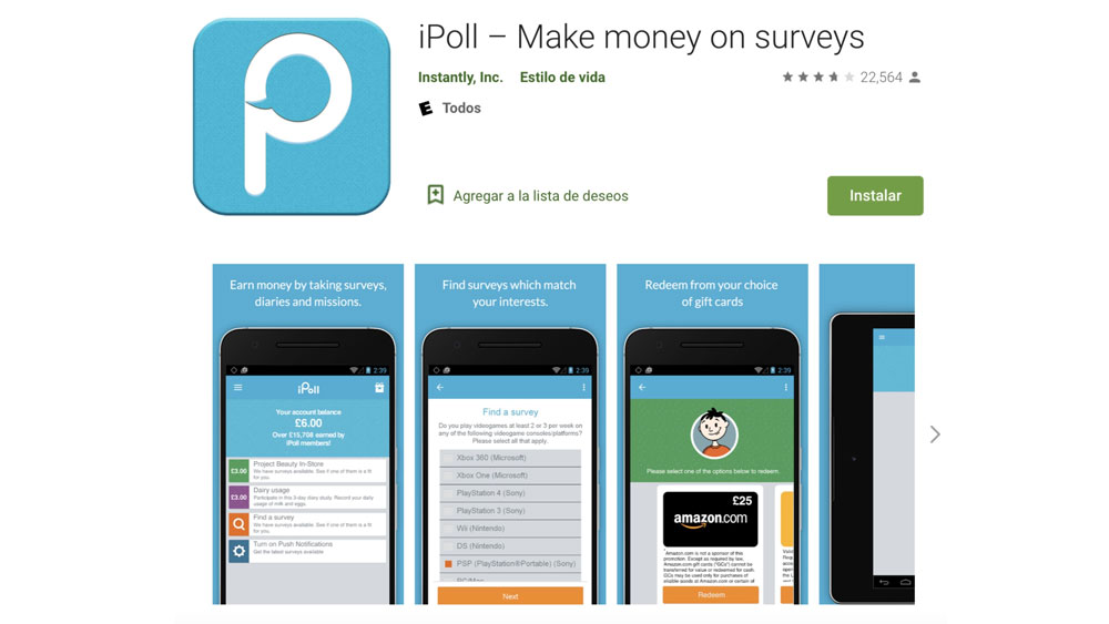 iPoll aplicaciones para ganar dinero