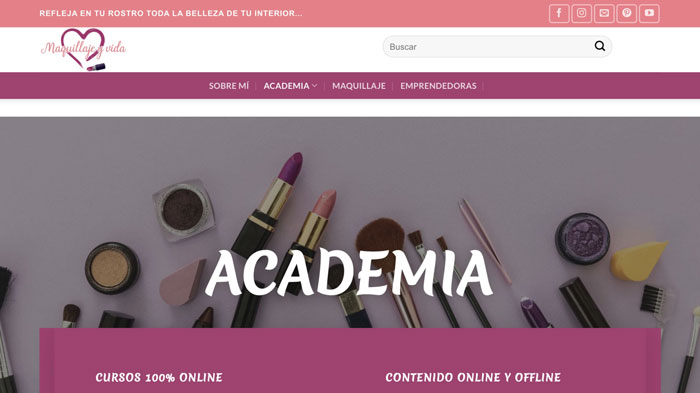 plataforma de cursos online de maquillaje