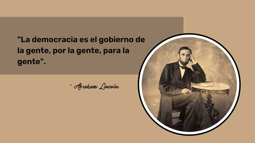 frases de Abraham Lincoln sobre democracia gobierno