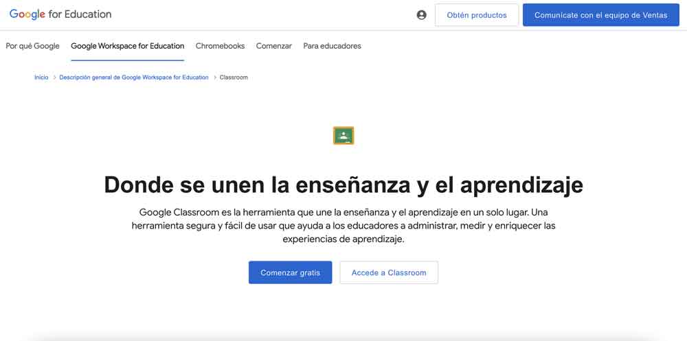 Google classroom herramienta digital