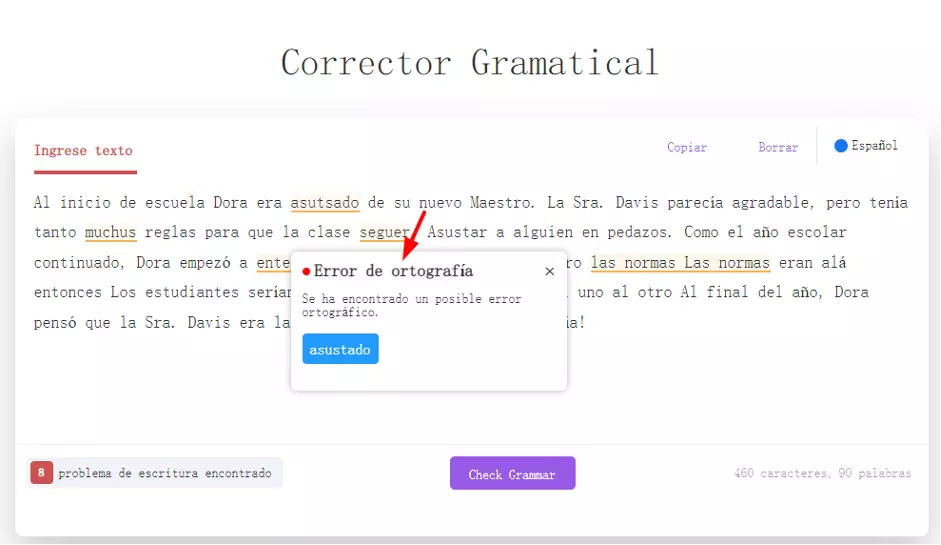corrector gramatical en linea